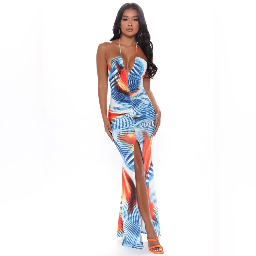 Fashion Nova Multicolor Maxi Dress